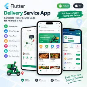 Delivery Service App Flutter – Android & iOS Full Source Code